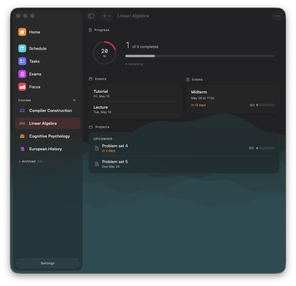 Courses on Mac